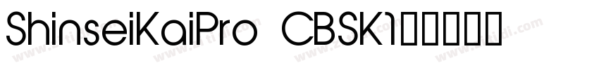 ShinseiKaiPro CBSK1◆字体转换